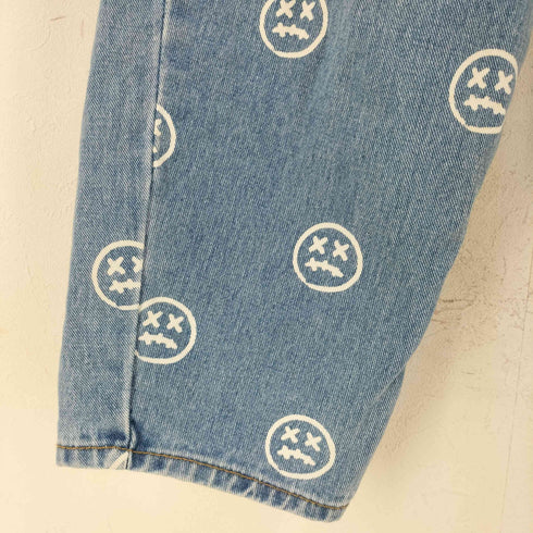 マスノウン MASSNOUN スマイルパワーンデザイン ワイドデニムパンツ メンズ JPN:S